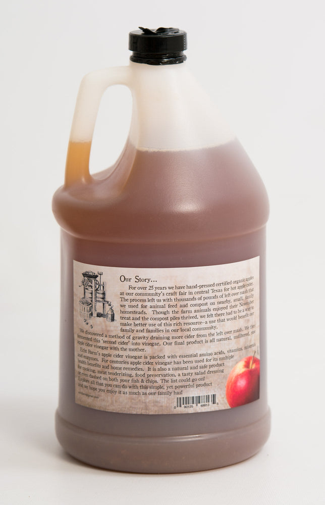 Artisan, Raw Apple Cider Vinegar (1 Gal. Plastic) - Homestead Gristmill