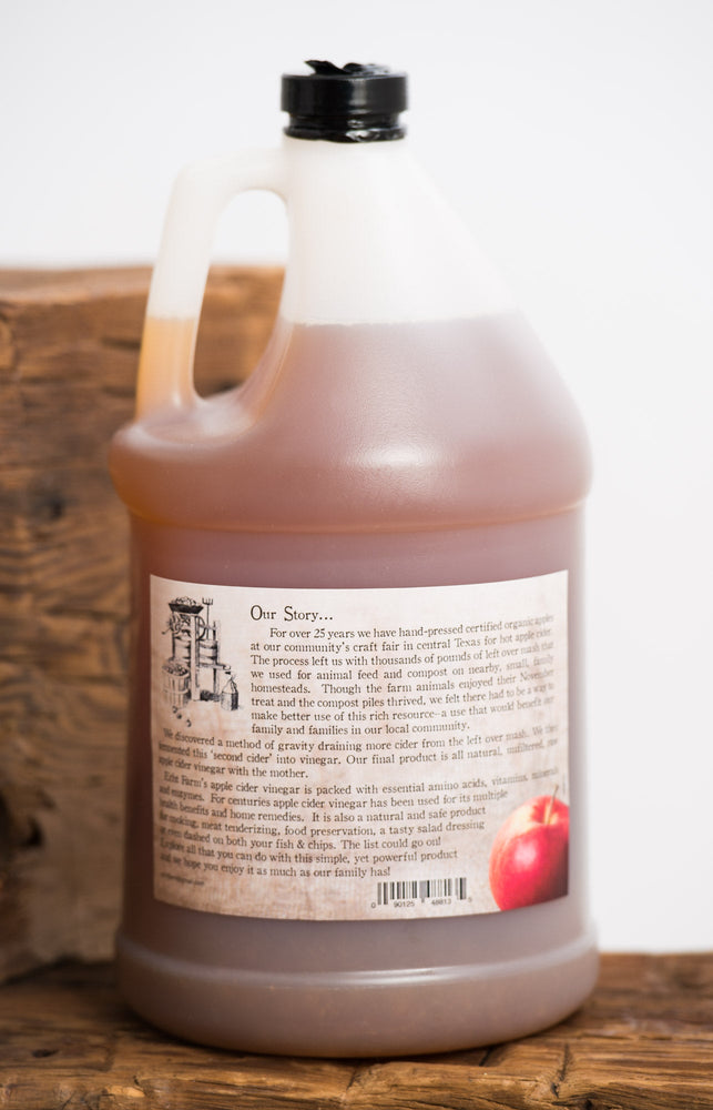 Artisan, Raw Apple Cider Vinegar (1 Gal. Plastic) - Homestead Gristmill