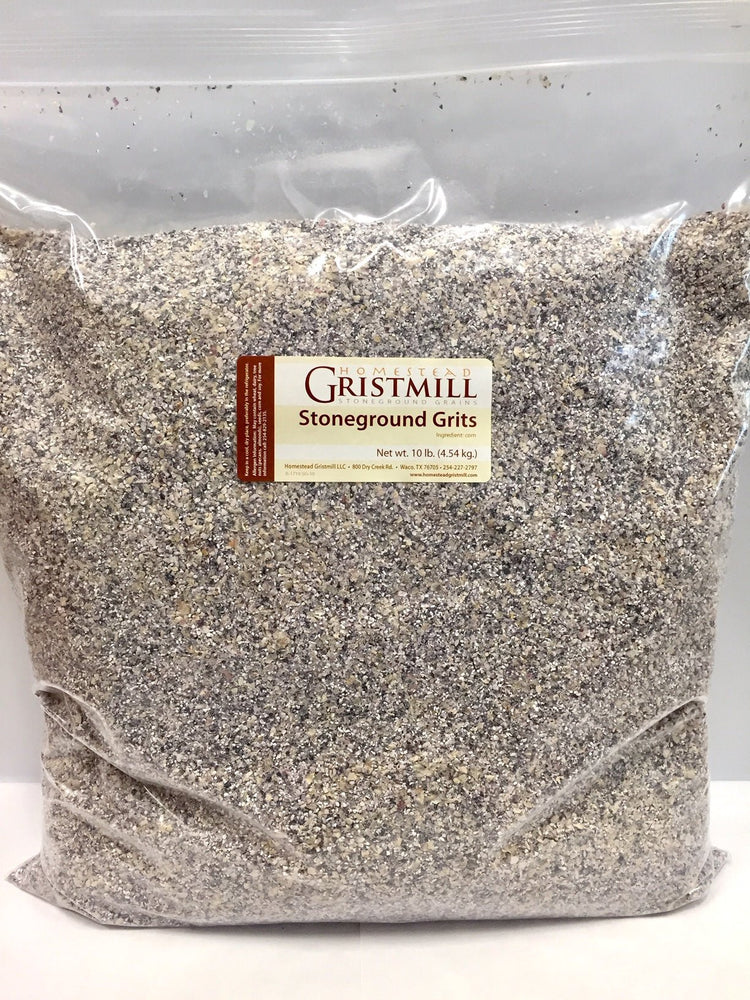 Stone - ground Blue Corn Grits (10 lb) - Homestead Gristmill