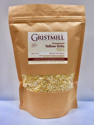 Stone - ground Corn Grits Variety 5 - Pack (2 BG, 2 YG, 1 WG) - Homestead Gristmill