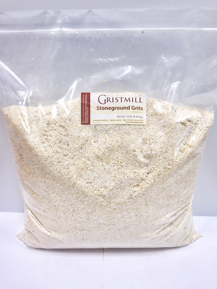 Stone - ground White Corn Grits (10 lb) - Homestead Gristmill