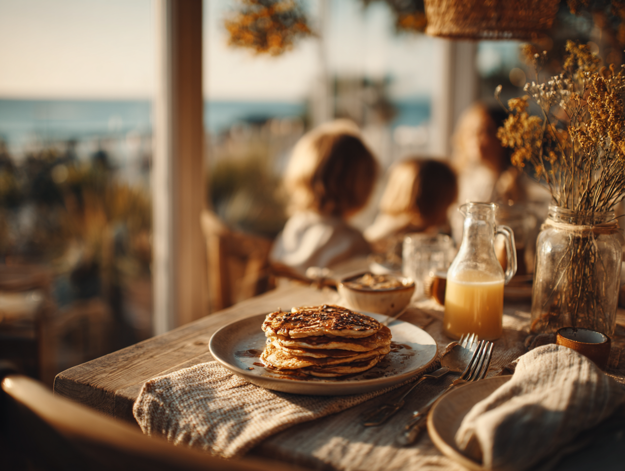 A family at the breakfast table